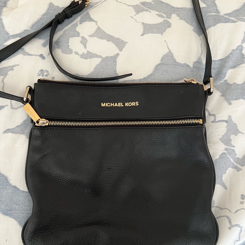 Michael Kors Black and Gold Crossbody Bag